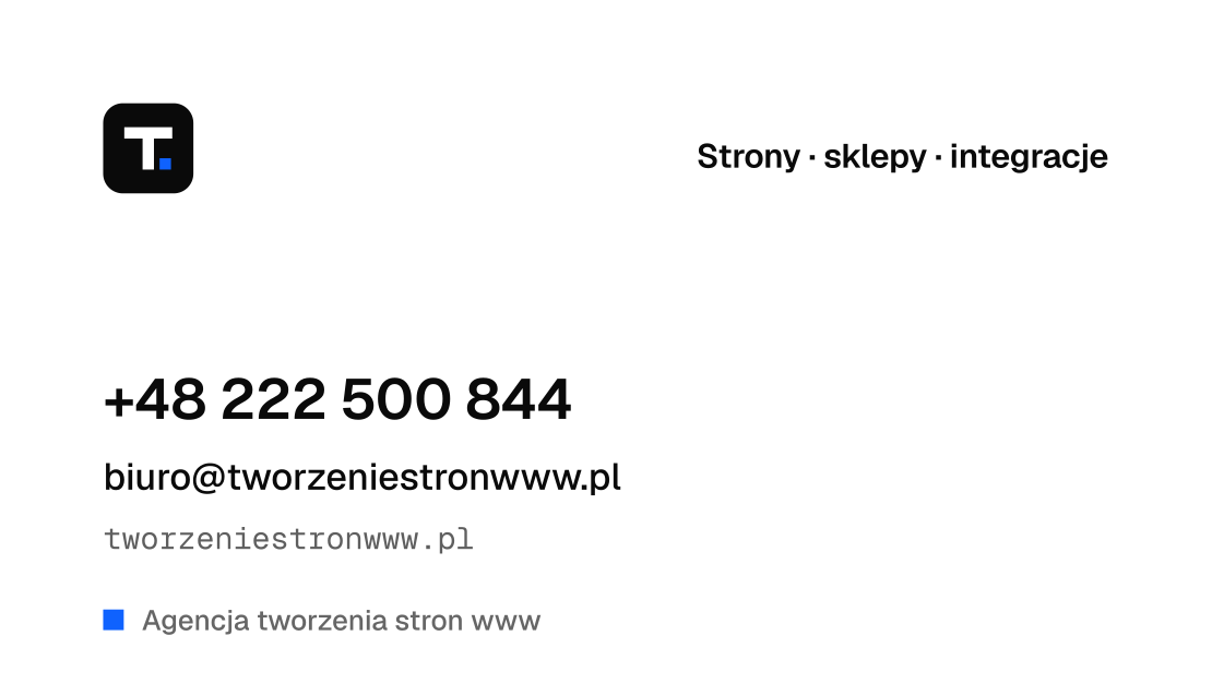 Wizytówka – tył – podgląd