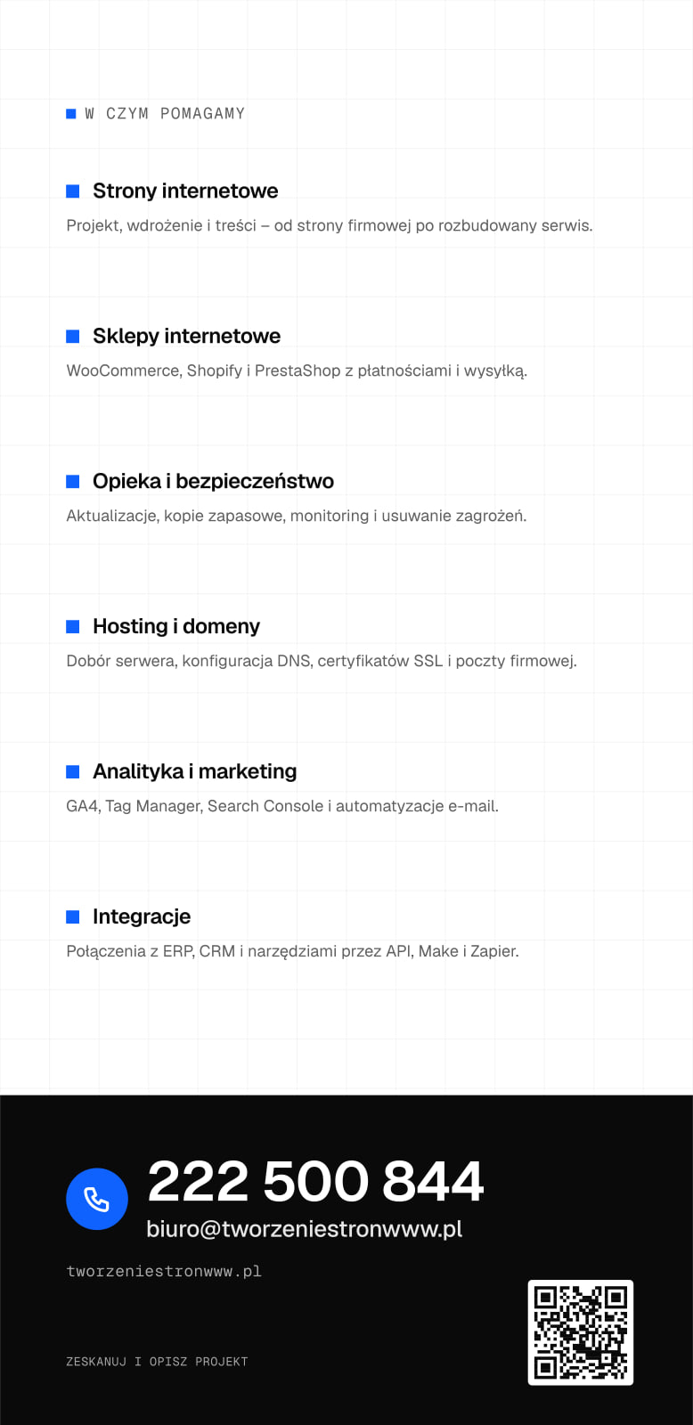 Ulotka DL – tył – podgląd