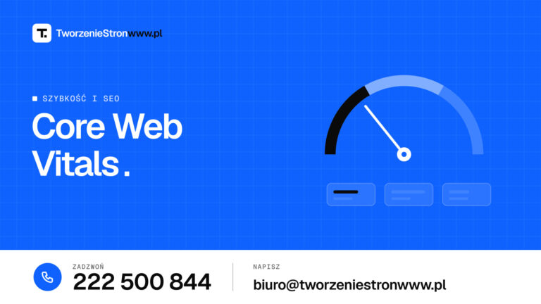 Core Web Vitals – grafika do artykułu „Core Web Vitals w praktyce: jak poprawić LCP, INP i CLS”