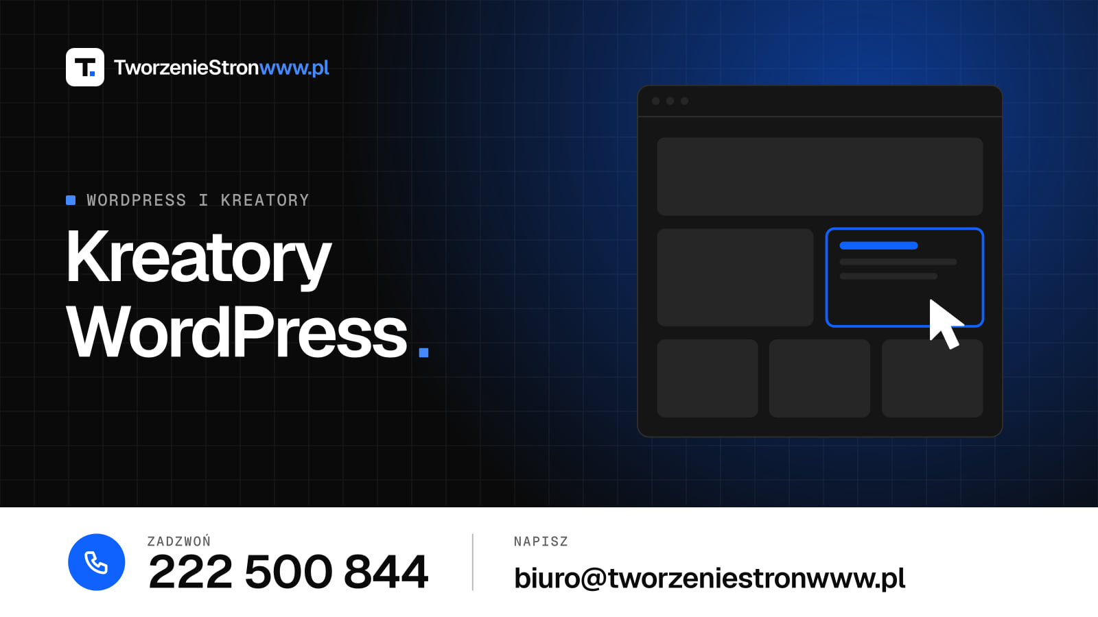 Kreatory WordPress – grafika do artykułu „Elementor, Bricks czy Gutenberg – jak wybrać kreator WordPress”