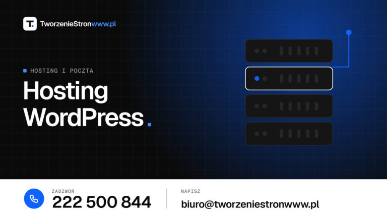 Hosting WordPress – grafika do artykułu „Jak wybrać hosting dla WordPressa – na co zwrócić uwagę”