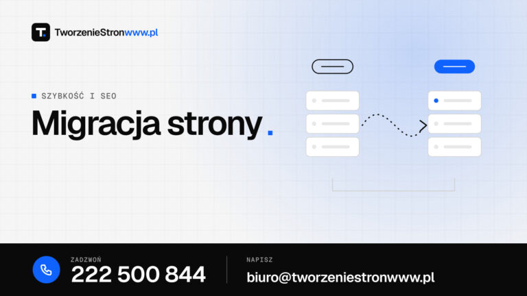 Migracja strony – grafika do artykułu „Migracja strony bez utraty pozycji w Google – lista kontrolna”