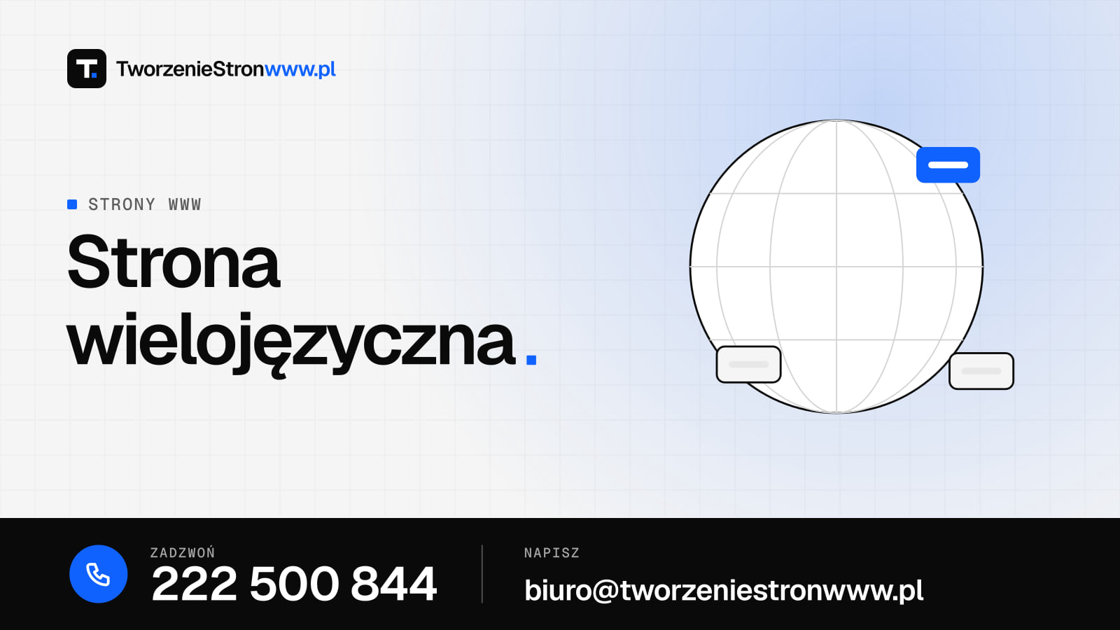 Strona wielojęzyczna – grafika do artykułu „Strona wielojęzyczna: struktura adresów, hreflang i tłumaczenia”